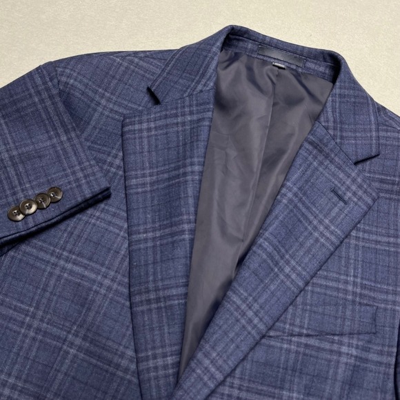 JOS A. BANK Other - JOS A BANK 1905 Mens Plaid Blazer Jacket Wool Spandex Blue Size‎ 38 Short